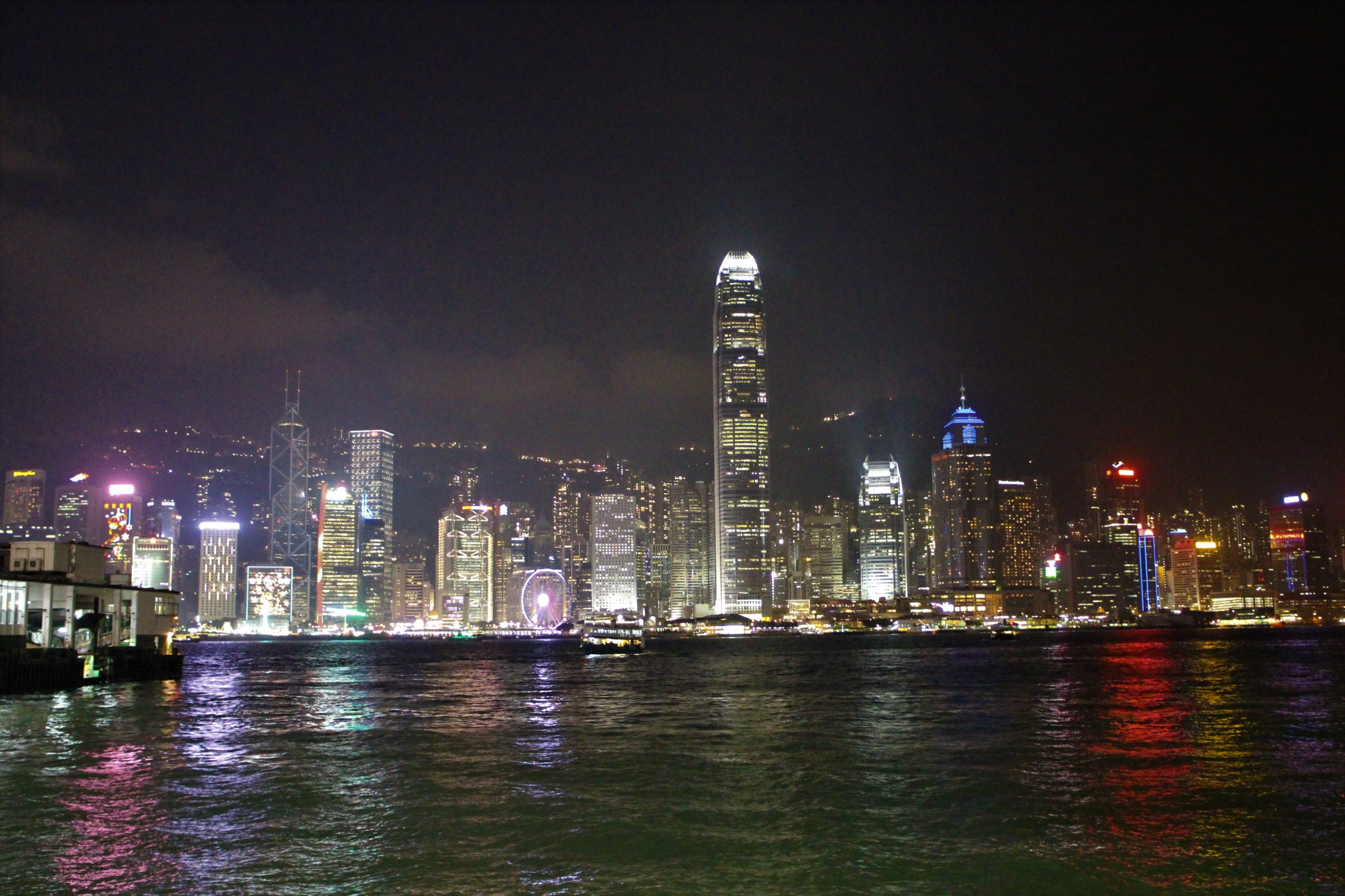 Night view on Hong Kong Island from Tsim Sha Tsui.